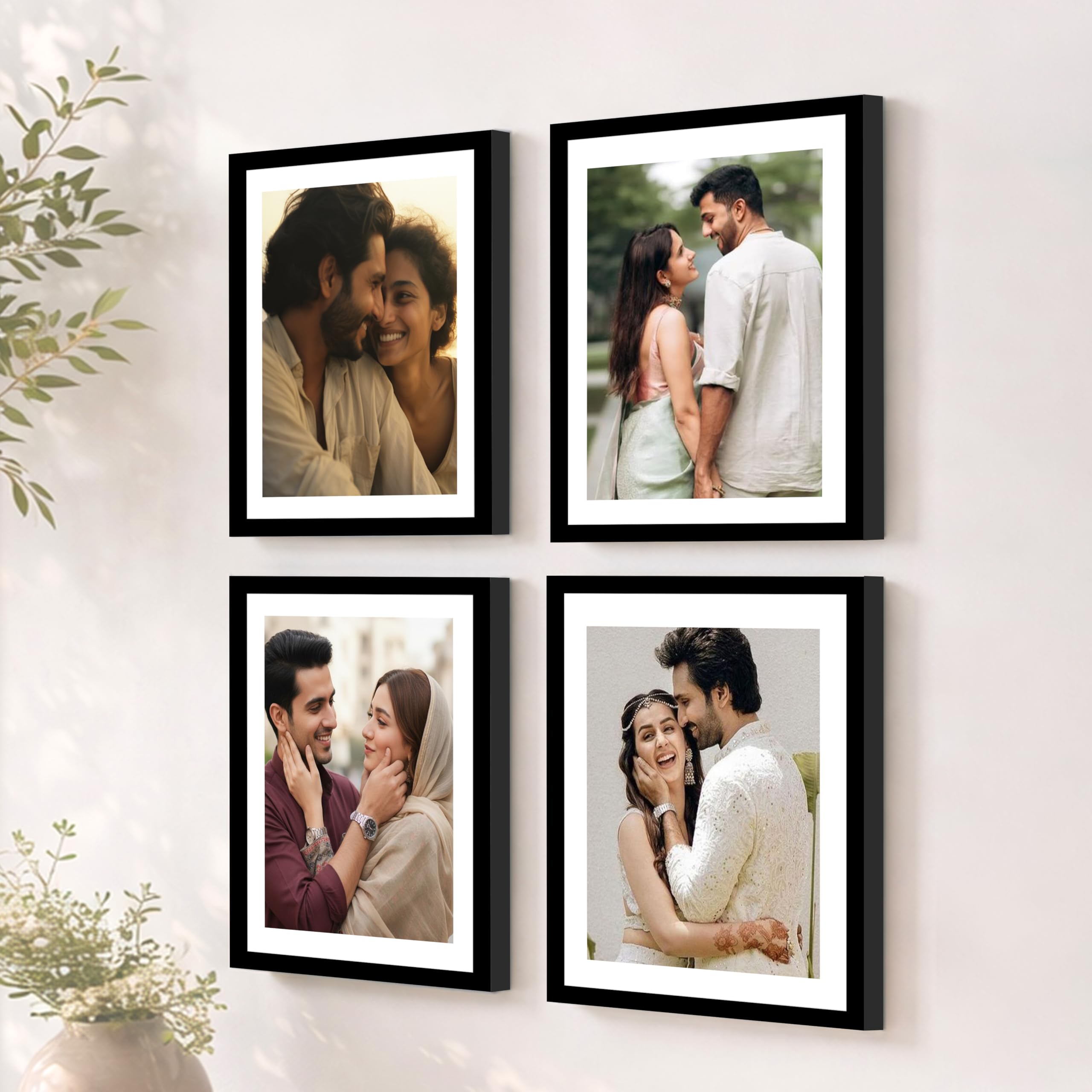 Art Street Photo Frames - Set of 4 Black -1