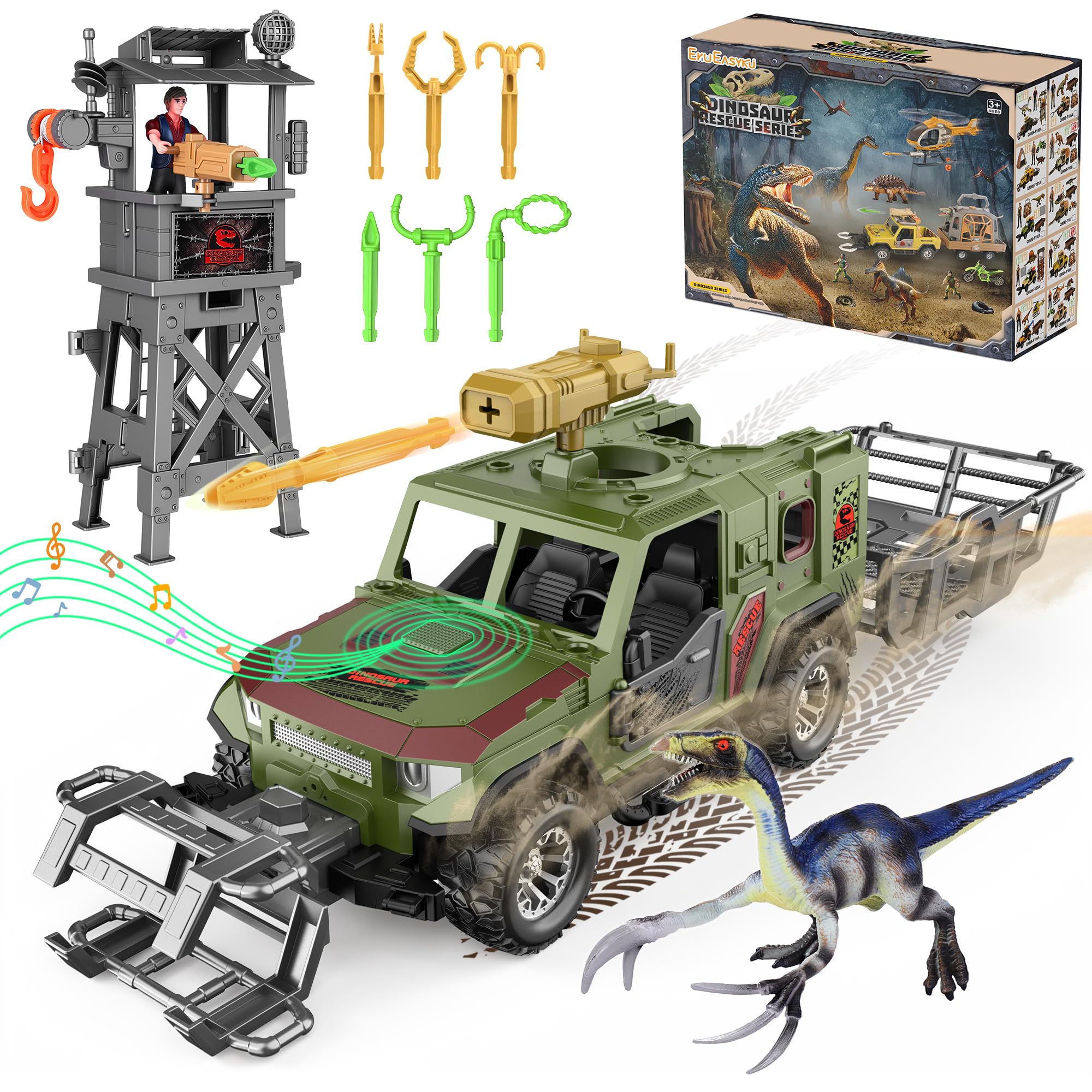 Photo 1 of EKU EASYKU Dinosaur Toys Truck with Therizinosaurus