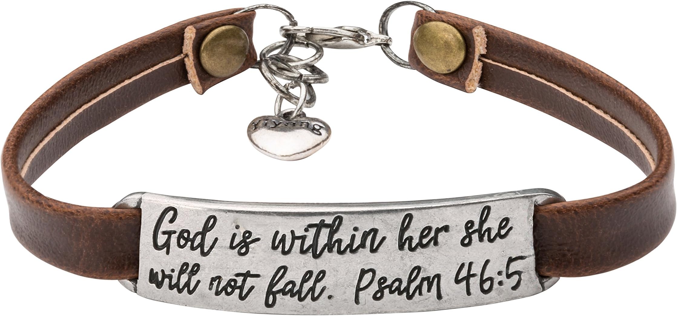 Leather Bracelet for Women Teens Christian Engraved Ornament Jewelry Gift Inspirational Vintage Stretch Religion Bible Verse Christmas Gifts