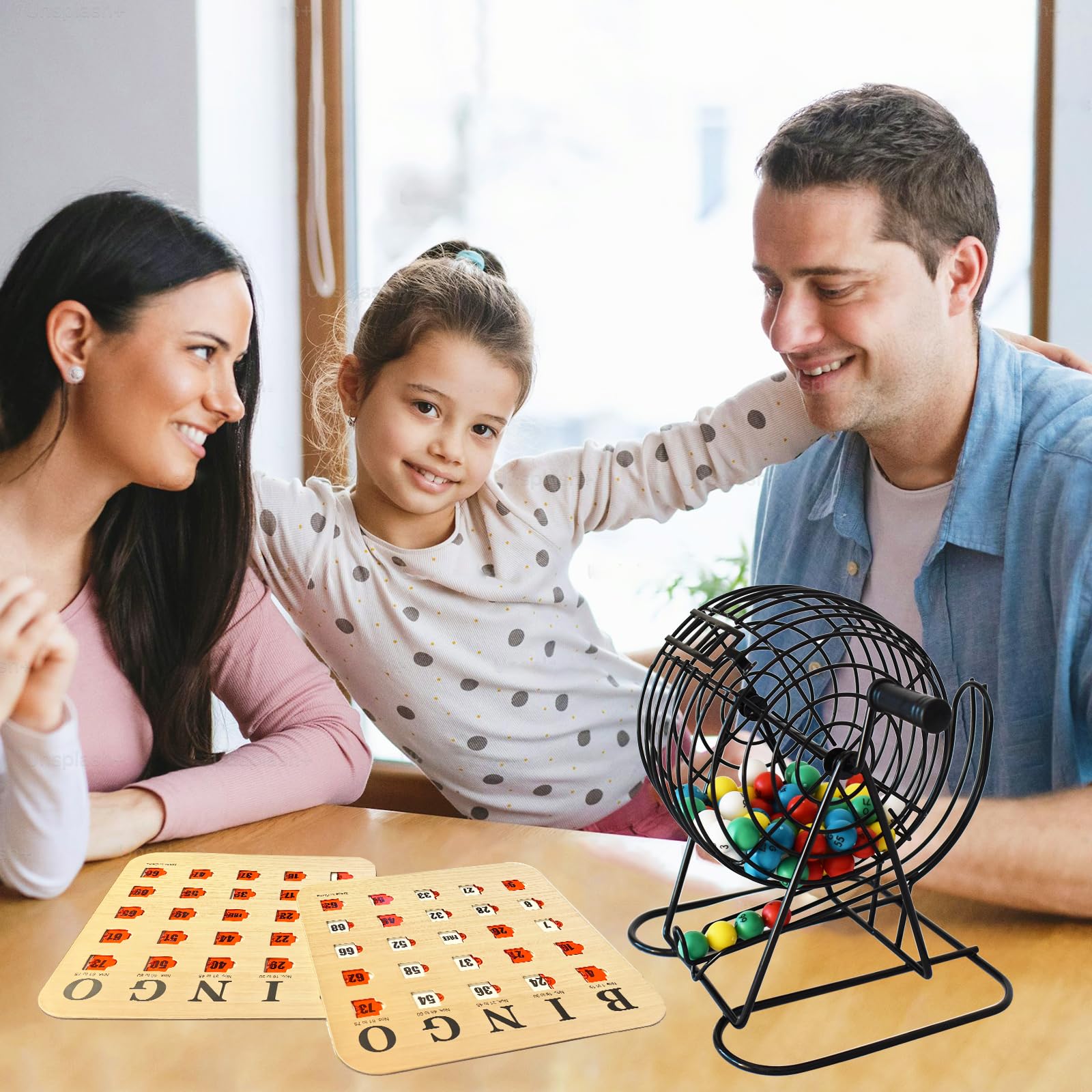 Yuanhe Bingo-Karten mit Schiebefenstern, Wiederverwendbare Reise-Bingo-Spielkarten, 25 Stück, Holzmaserung