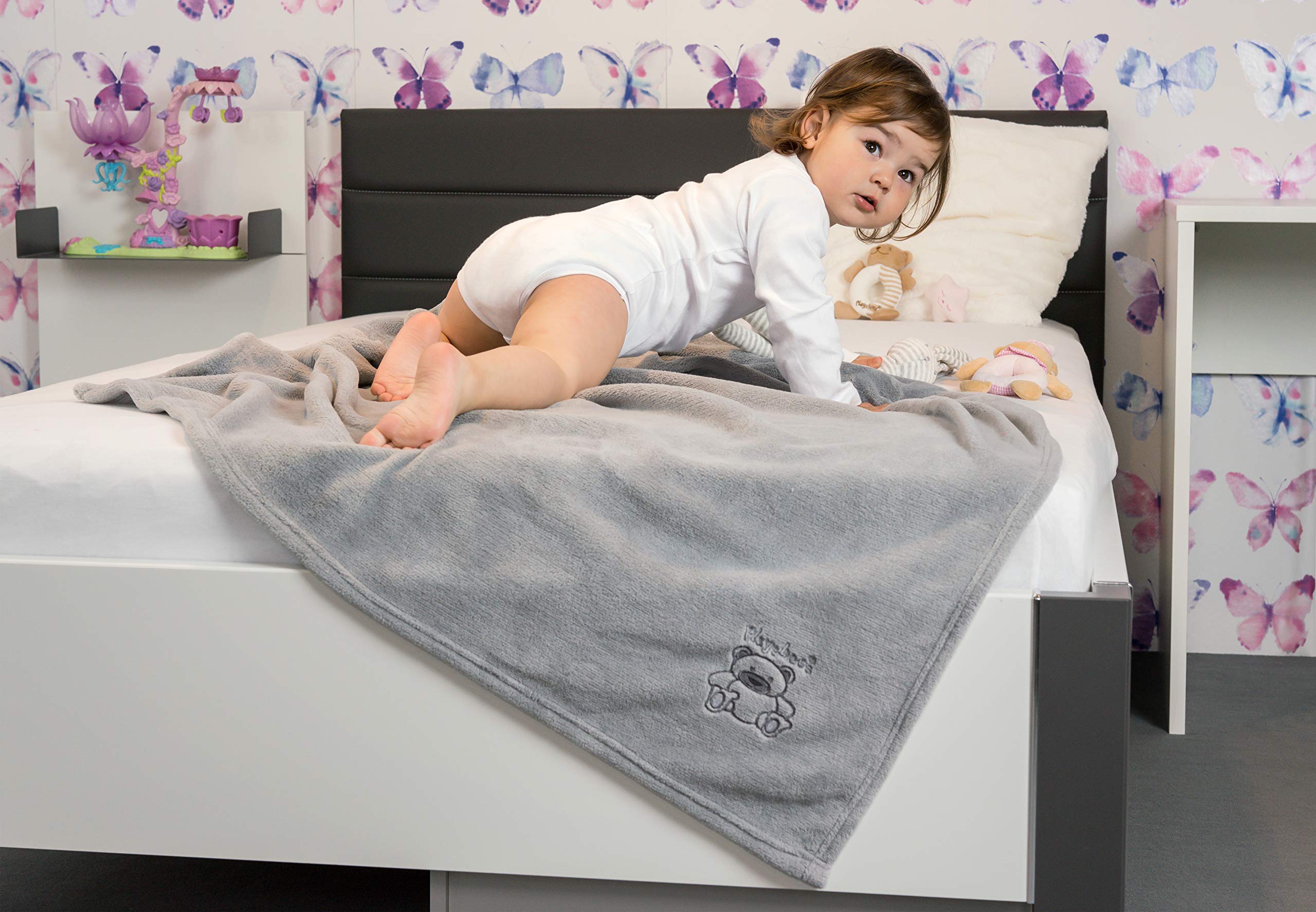 Playshoes Koc polarowy, 75 x 100 cm, szary