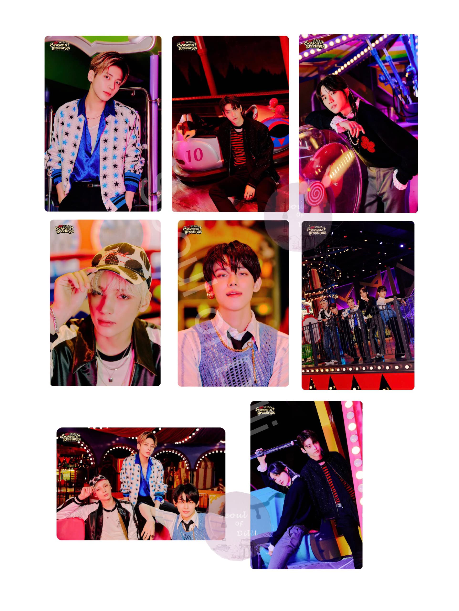 TXT 2022 Season's Greetings Photocards Set Ver 1 (8pcs) , Kpop