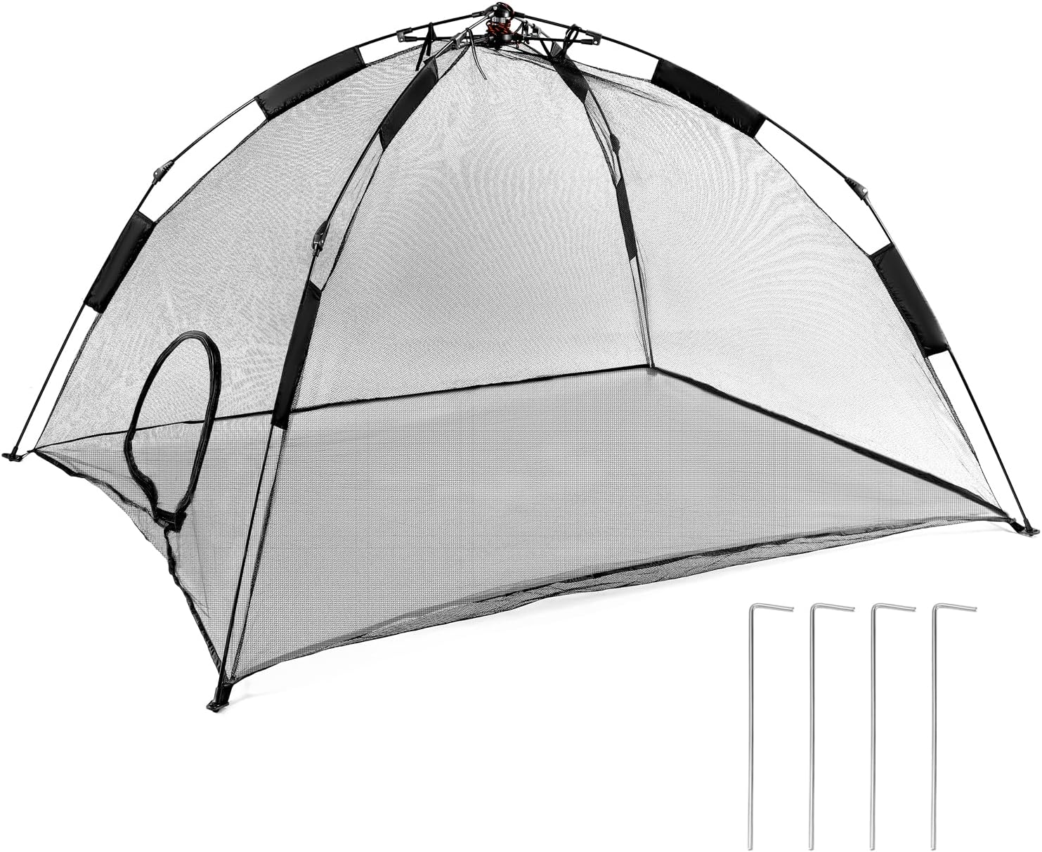 QWORK Portable Large Pop Up Pet Tent Enclosure for Cats and Small Animals, Quick Setup, 70.87×59.06×41.34 inches, Lightweight, with Mesh for Indoor & Outdoor Use
