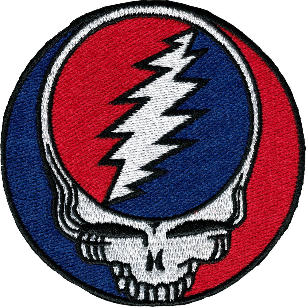 Grateful Dead Steal Your Face 3 1/2 Inch Music Embroidered Iron On Patch 1264 by C&D