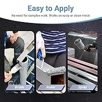 Vista 5 de RUST BULLET Industrial - Gris metálico - 1/4 pinta - Revestimiento preventivo de óxido para proyectos industriales, marinos, domésticos y agrícolas