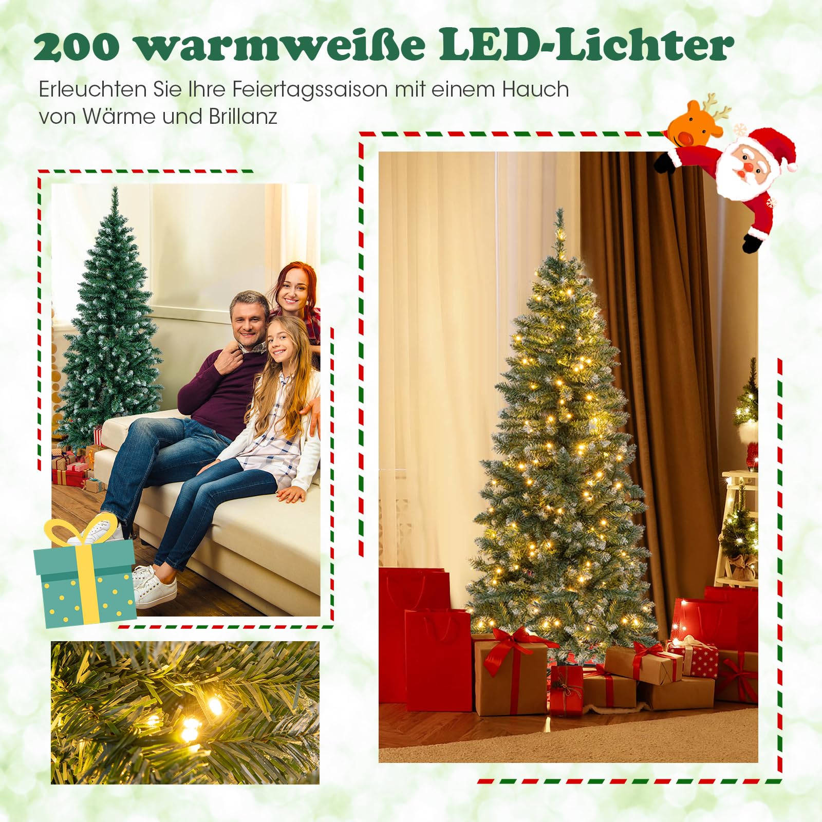 Kerstboom - Soort: Kunstkerstboom Lamptype: Led (50 lampjes) Lichtkleur Kerstboom - Soort: Kunstkerstboom Lamptype: Led (50 lampjes) Lichtkleur