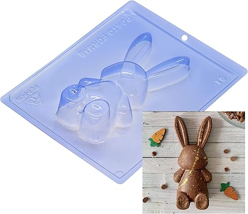 Molde de chocolate de tres partes de conejo