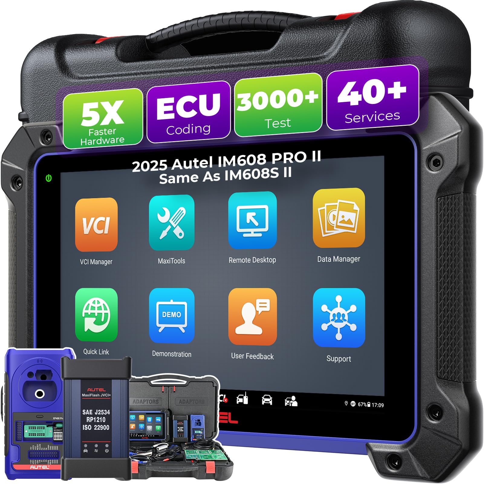 Autel MaxiIM IM608PRO 2 Scanner, 2025 Same as IM608 II/IM608S II W/ XP400 PRO,Advanced ECU Coding, 40+ Service, 3000+ Active Test, OE Full Diagnostic, CAN FD& DOIP Up of IM608 PRO/IM508S