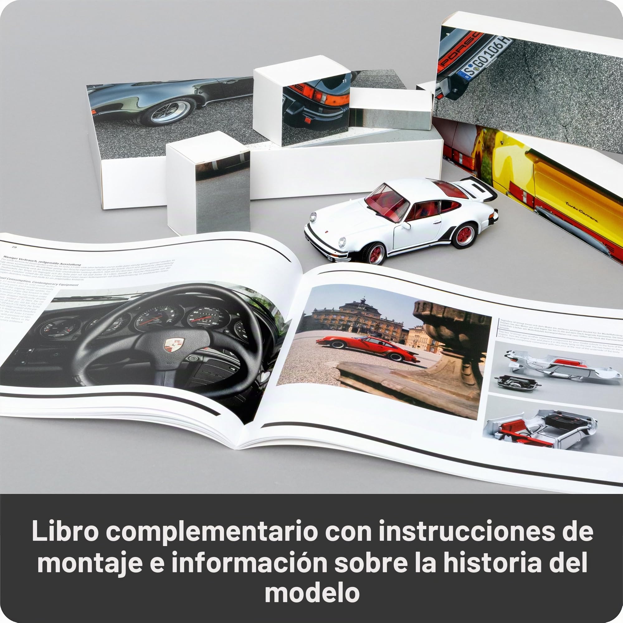 FRANZIS Calendario de Adviento Porsche 911 Turbo 67322 a escala 1:24, incluye base de sonido y libro de 52 páginas