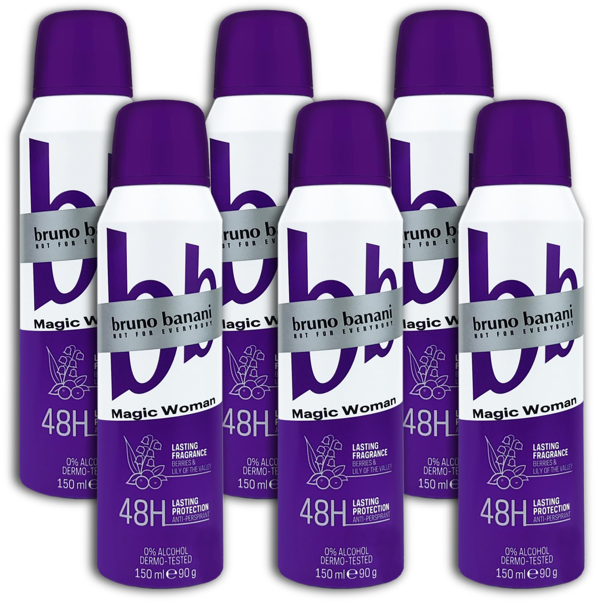 6 er Pack bruno B Antitranspirant Spray Magic Woman 6x 150 ml Deodorant Deospray