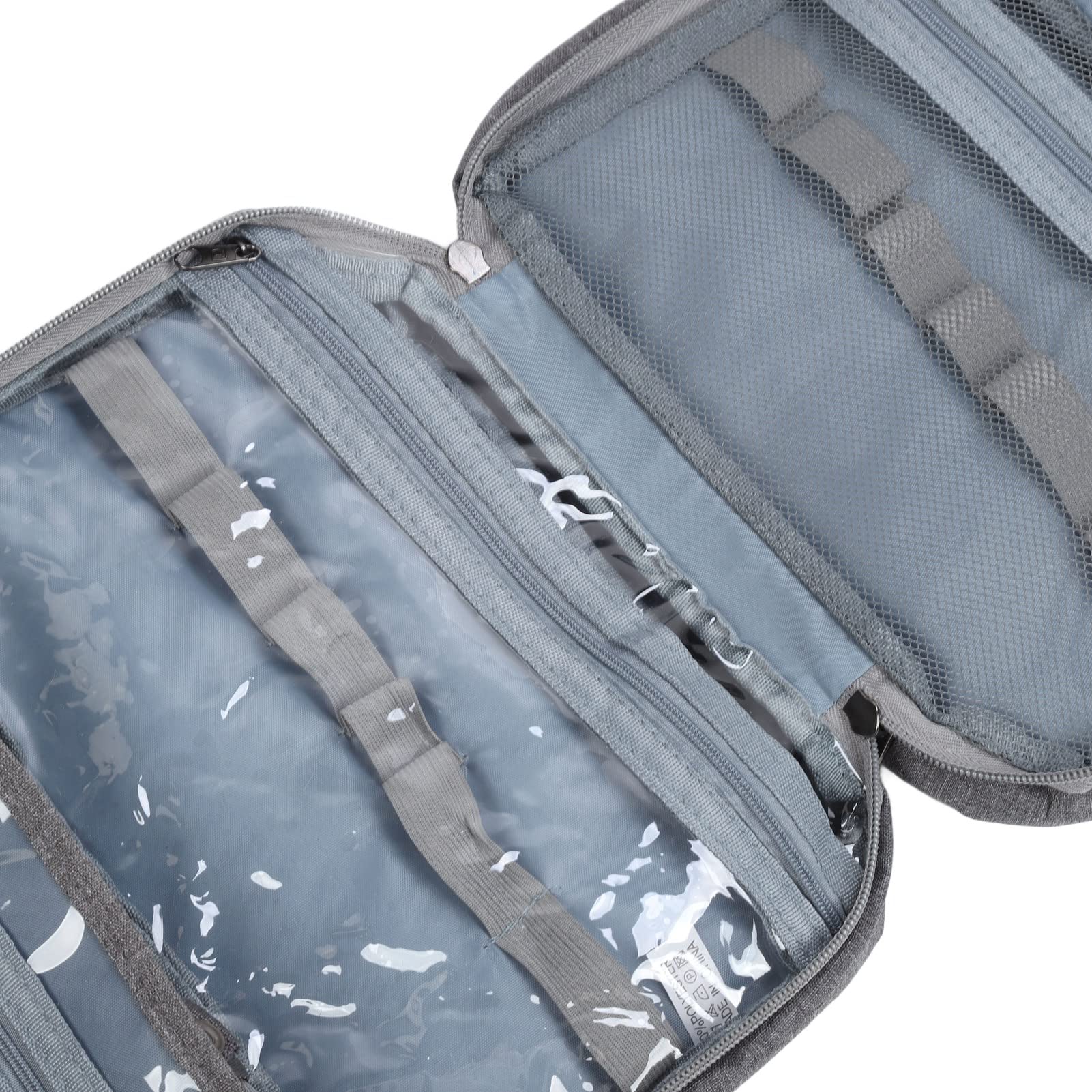 Borsa toilette sospesa di grande capacità 4 scomparti Borsa per cosmetici pieghevole idrorepellente Borsa per trucchi viaggio per viaggi d'affari Campeggio Poliestere
