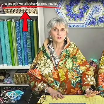 Martelli Quilted Shoulder Wrap Template, Shawl Sewing Pattern with Instructions - Sewing Project - Quilting Project