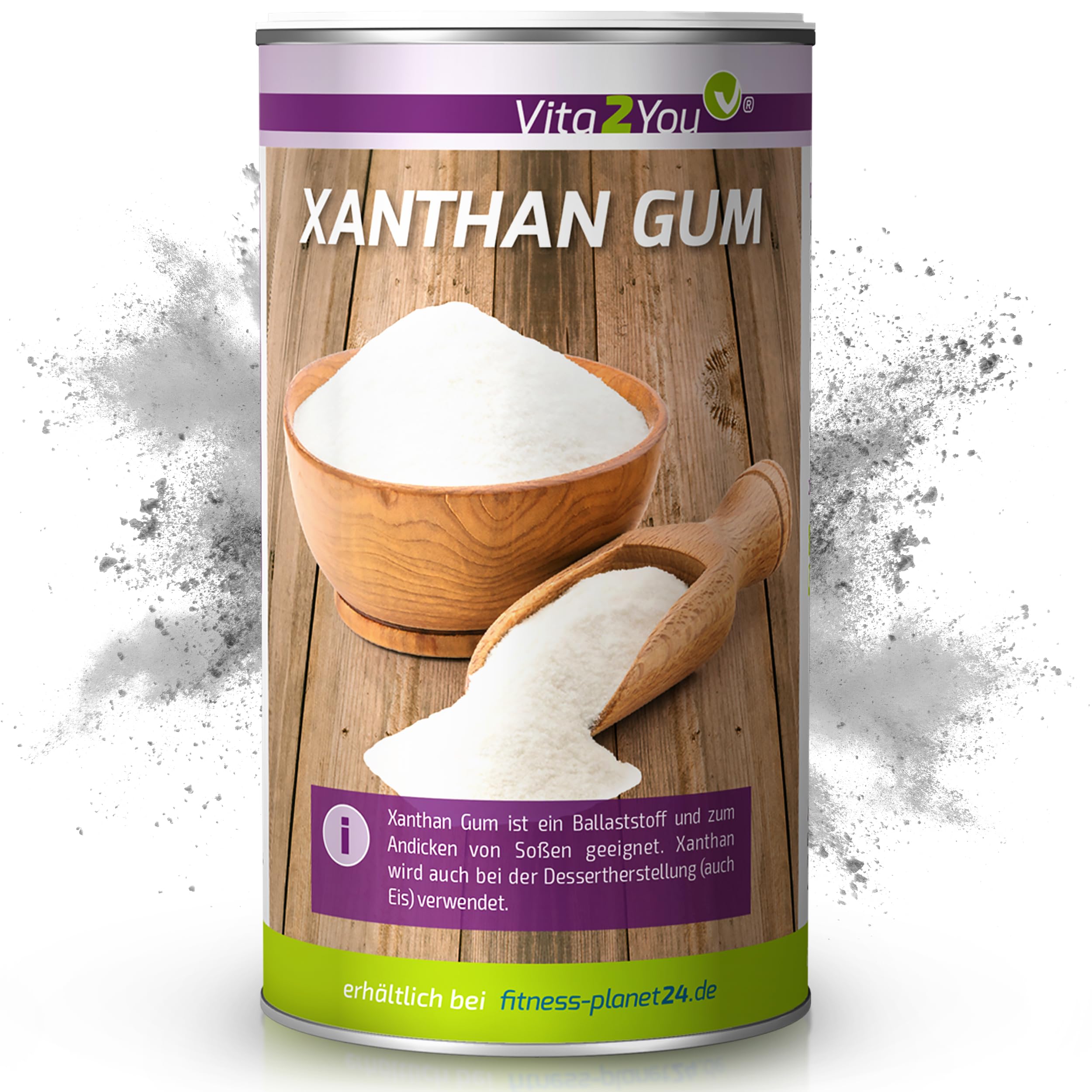 Vita2You Xanthan Gum 250g - Bindemittel - Glutenfrei - Xanthan Pulver in Lebensmittelqualität - Stabilisator - Vegan - Premium Qualität