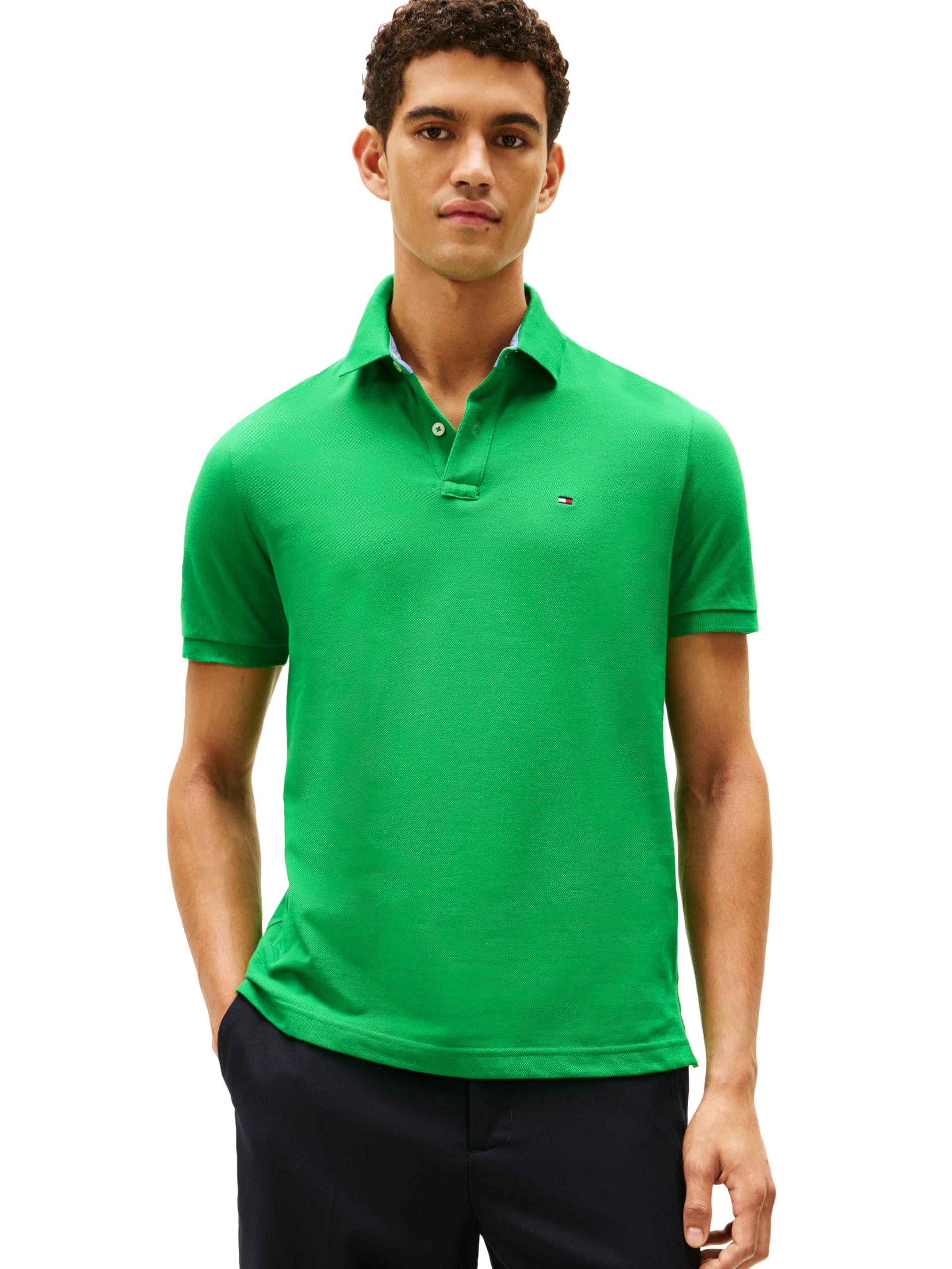 Tommy Hilfiger Mens Short Sleeve Cotton Pique Polo Shirt in Regular Fit