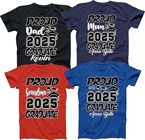 Graduation Class 2023 Family Proud MOM DAD Graduate Tees Custom T-Shirt.