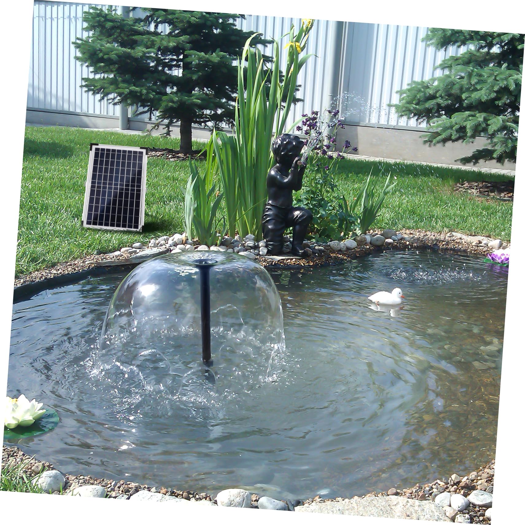 Pompa Fontana Solare Esterna 12w Bsv-sp100 in Abs Nero | Portata 1350l/h, Uso Giardino e Outdoor, Costruzione Robusta, Installazione Semplice