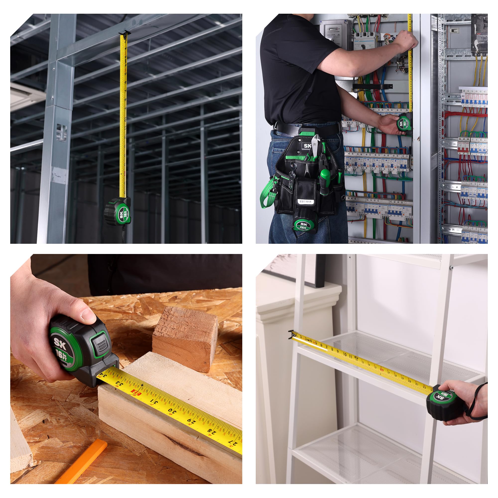 SK 16FT Tape Measure with Magnetic Hook and Self-Locking Mechanism — Amazon image 8
