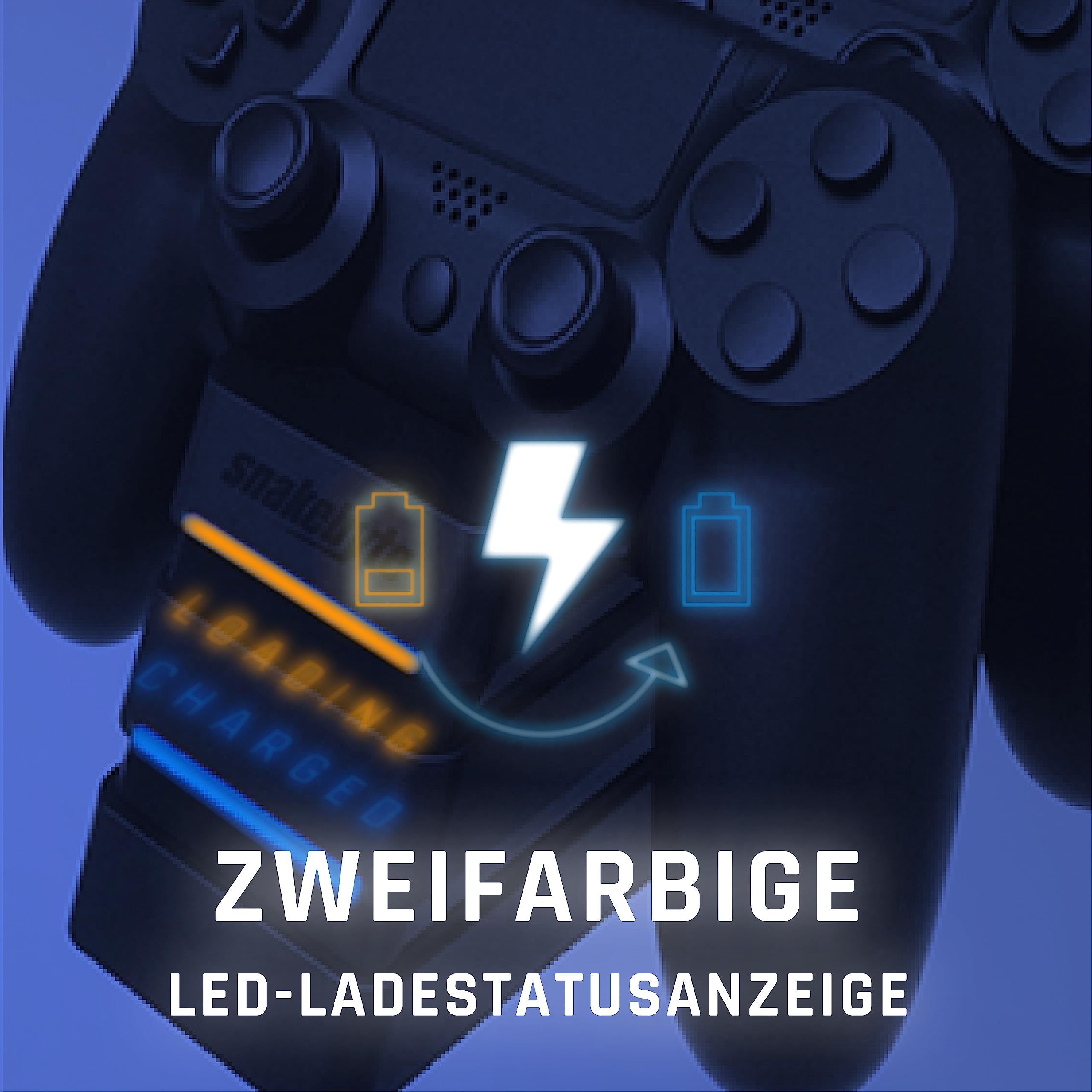 Snakebyte PS4 TWIN:CHARGE 4 Ladestation für PlayStation 4 PS4 Slim PS4 Pro Dualshock 4 Controller Docking Station schwarz
