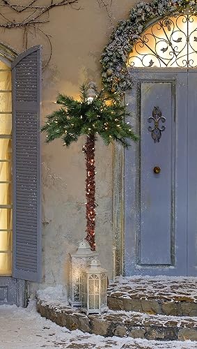Miniatura 9 de Puleo International Palmera artificial preiluminada de 6 pies con 150 luces transparentes con certificación UL