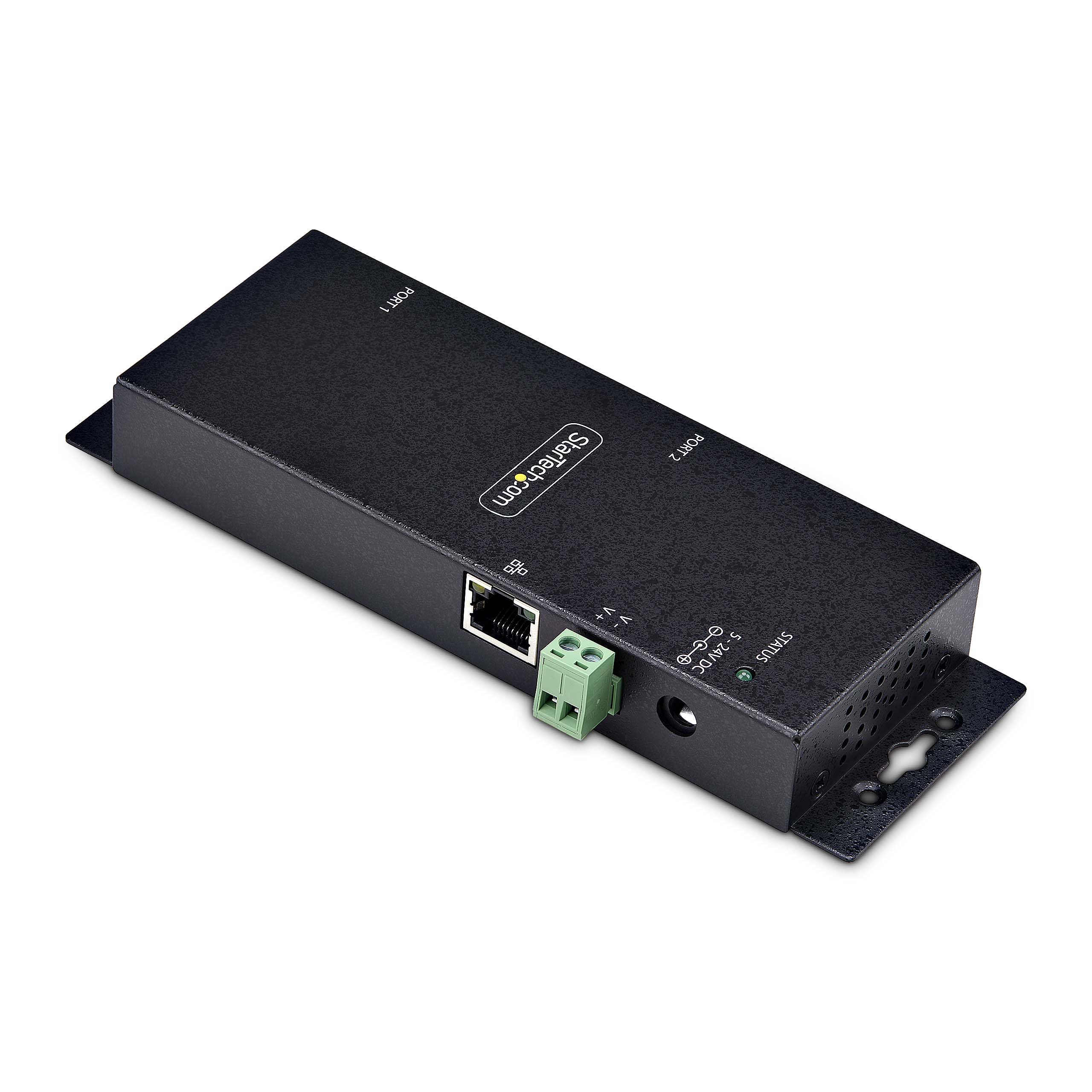 StarTech 2-Port Seriell auf Ethernet Adapter, RS232 (I23-SERIAL-ETHERNET) | Serial TCP IP Server, Konverter, Geräteserver, DB9, Wand DIN Montage