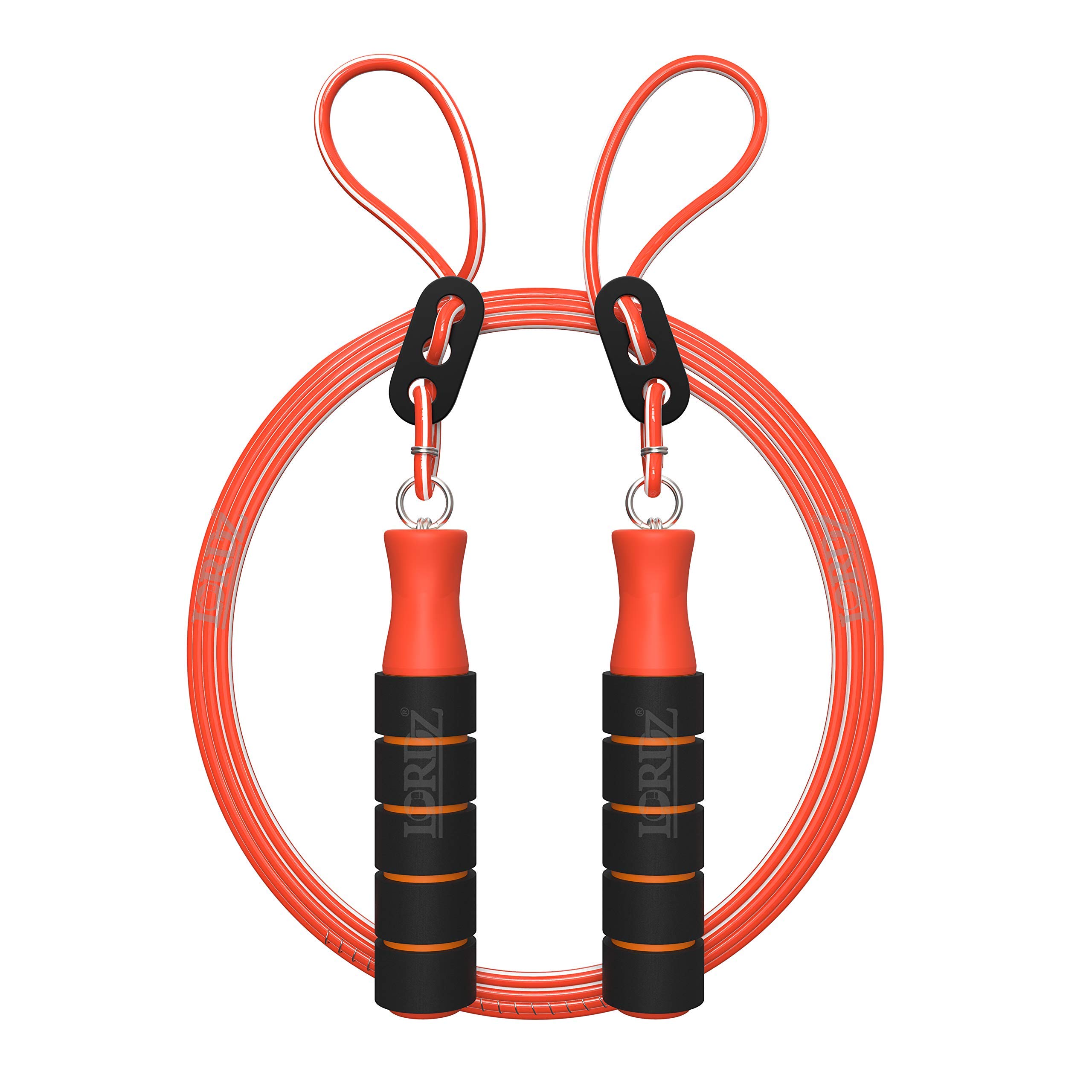 Lordz Adjustable Skipping Rope Tangle-Free with Ball Bearings Rapid Speed Jump Rope Cable and Memory Foam Handles (Pack of 2)-image-14