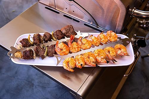 Miniatura 6 de Proud Grill Slide & Serve - Pinchos para barbacoa, 4 unidades Pinchos reutilizables de acero inoxidable para barbacoa.