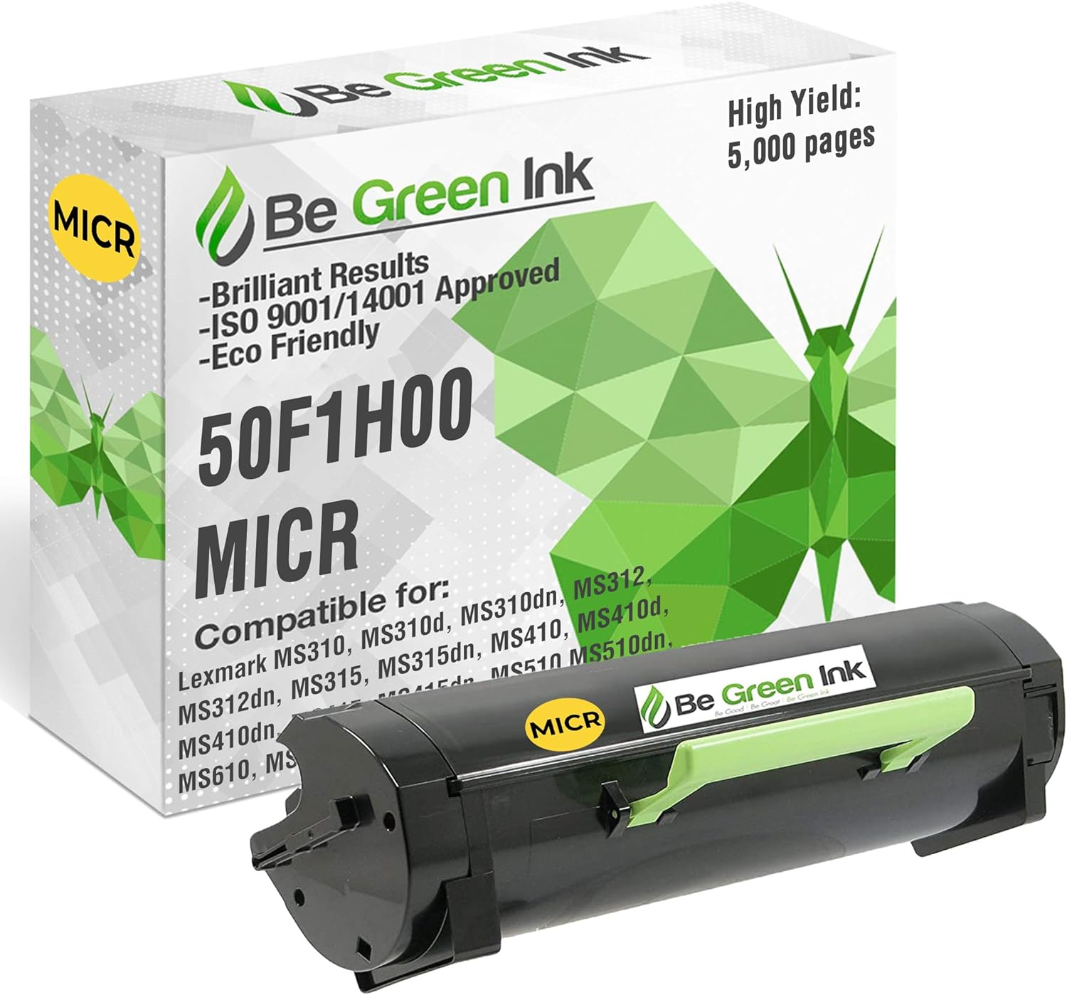Be Green Ink Compatible Replacement Black Toner Cartridge