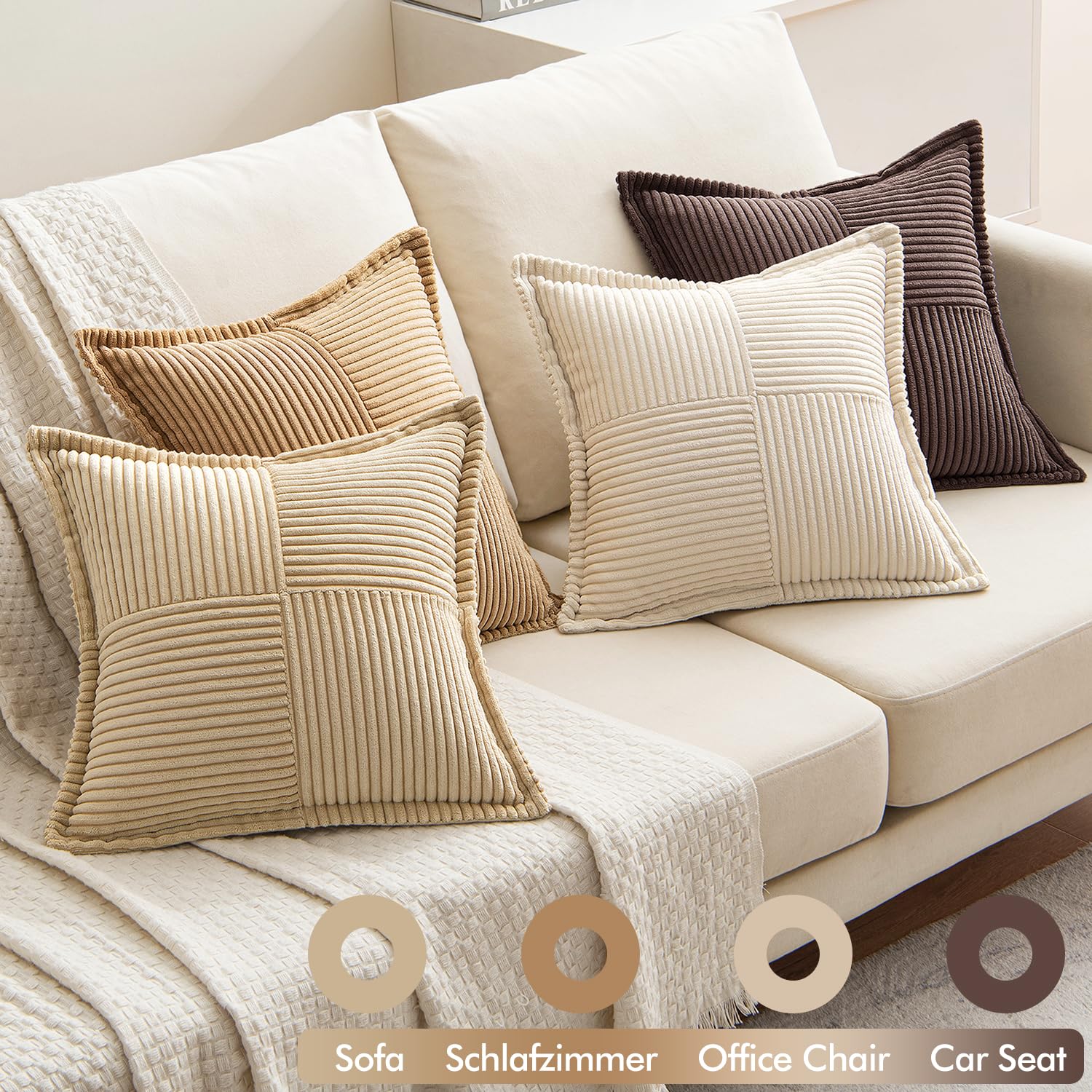 Set Van 4 Kussens | Zwart | 40 x 40 cm | Rene Houtman Interieurs - Rene Houtman