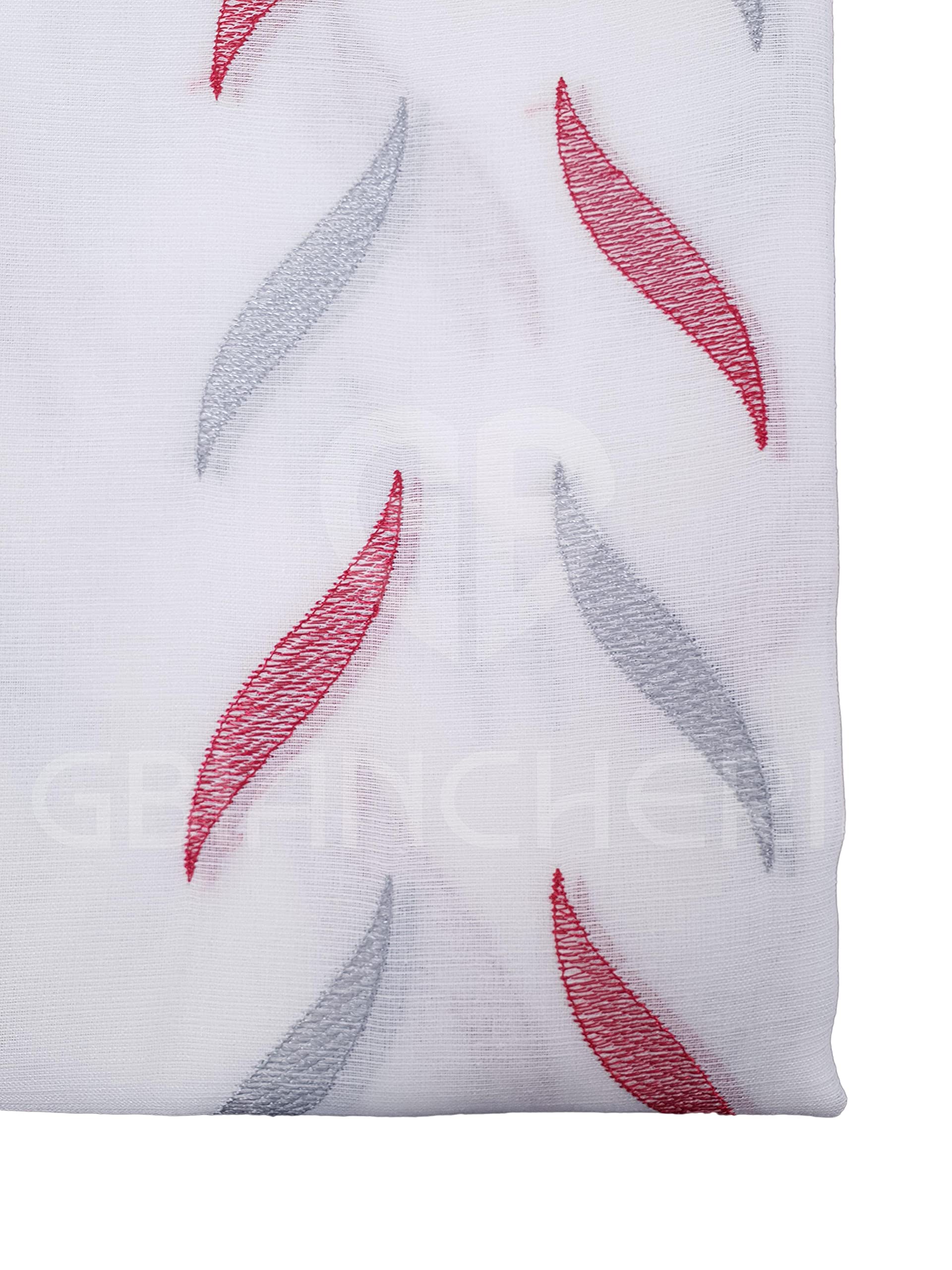 GBiancheria Coppia Tende a Pacchetto Regolabili a Vetro ESTER per Finestra 60X150cm e Portafinestra 60x240cmpronte da appendere (60x240, Bianco-Beige