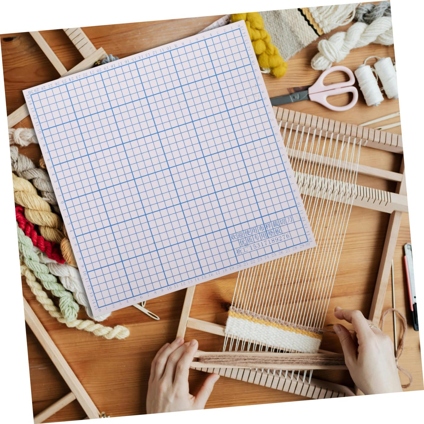 Tappetino per Macchina da Taglio Tessuto Pvc 32x32x0, 6 Cm | Griglia per Taglierino, Alta Durezza e Resistenza All'usura, Formato Portatile per Precisione nel Taglio