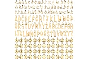 156Pcs/6 Sets Alphabet Letter Charms with Initial Charm