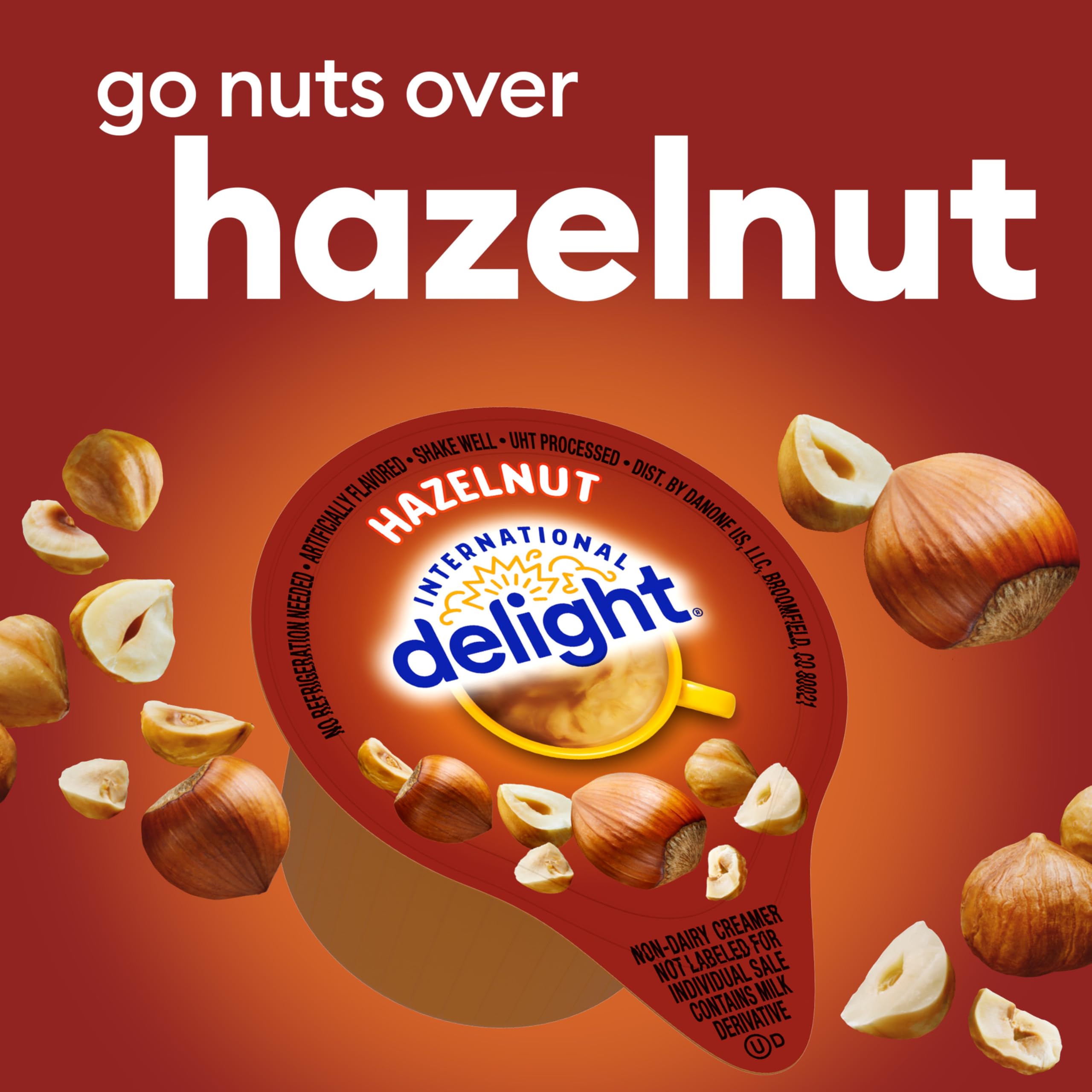 International Delight Hazelnut Liquid Creamer, 192-Count Single-Serve Packages