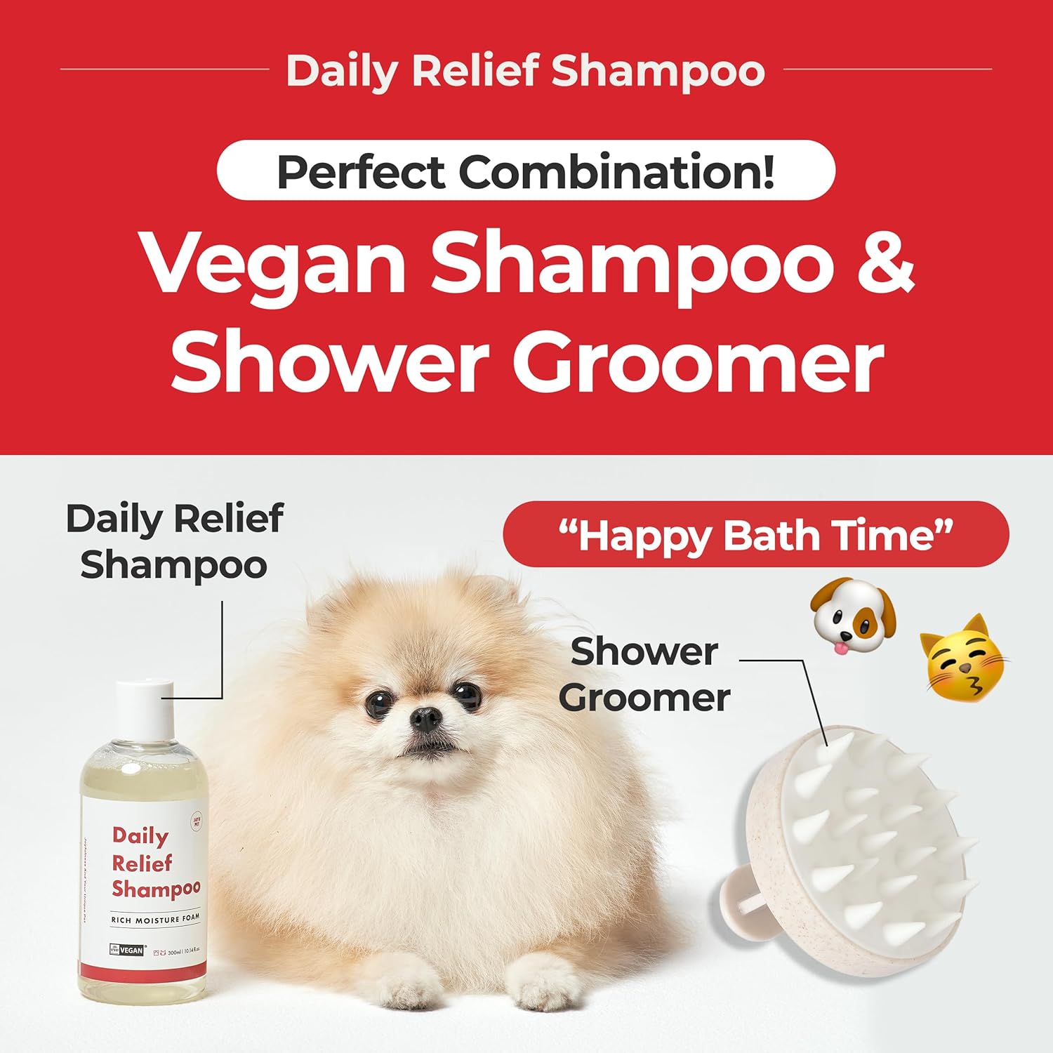 JAYU PET Daily Relief Shampoo - Vet Approved for Itchy Sensitive Skin, Natural Ingredients for Allergies. Moisturizing, Deodorizes Smelly Dogs, Best Odor Eliminating Dog Shampoo (10.1oz) 10 81QwWyDr3DL. AC SL1500