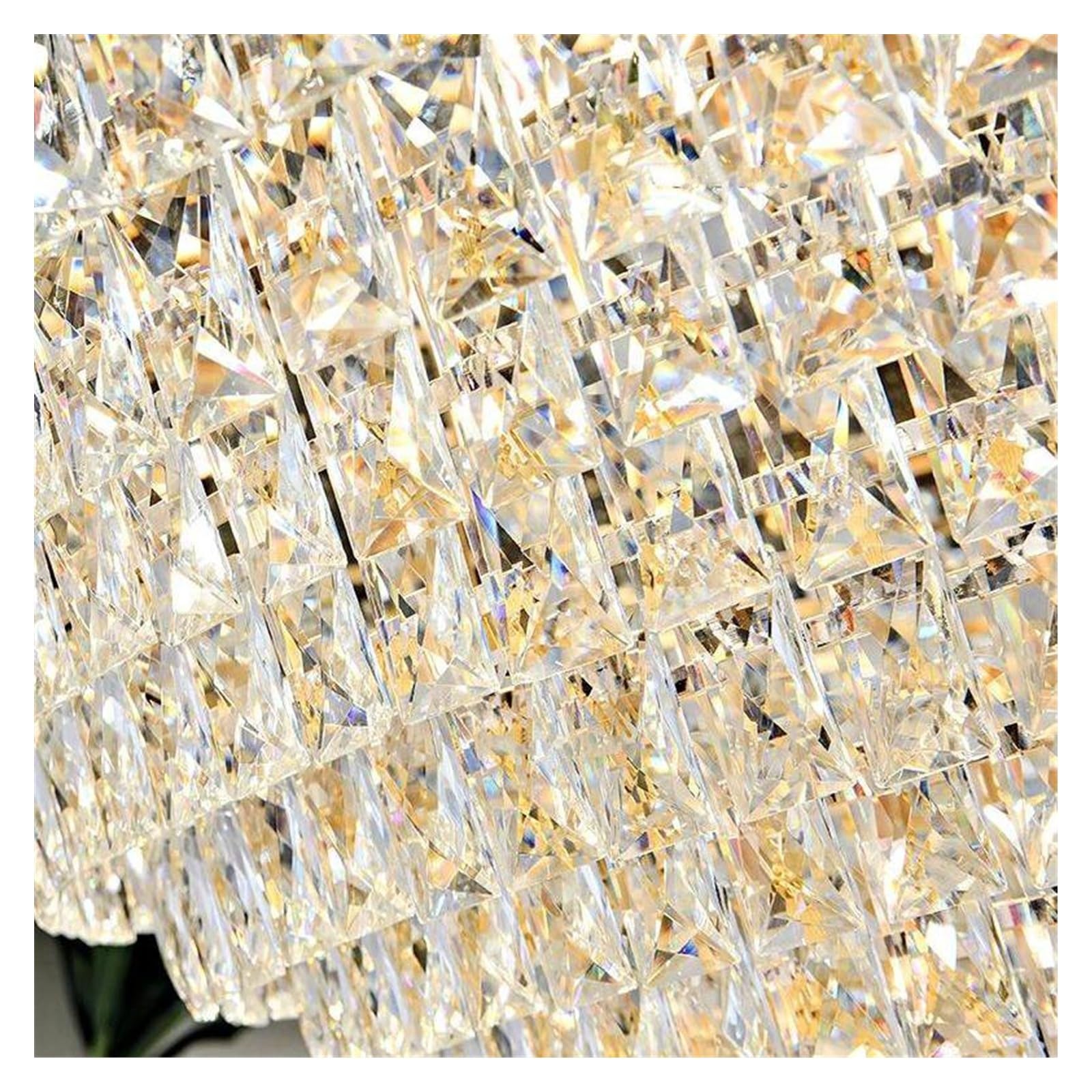 Genérico Lámparas de araña, Lámpara de araña LED lujo tendencia for sala estar, dormitorio, ambiente contemporáneo, villa, hotel, iluminación del hogar(D100cm Amber)