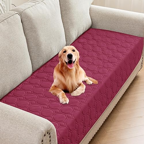 Miniatura 43 de ZNSAYOTX Mantas Acogedoras Definitivas (30"x70") Manta de Sofá 100% Impermeable para Perros Mascotas, Protector para Cama y Sofá con Respaldo Beige