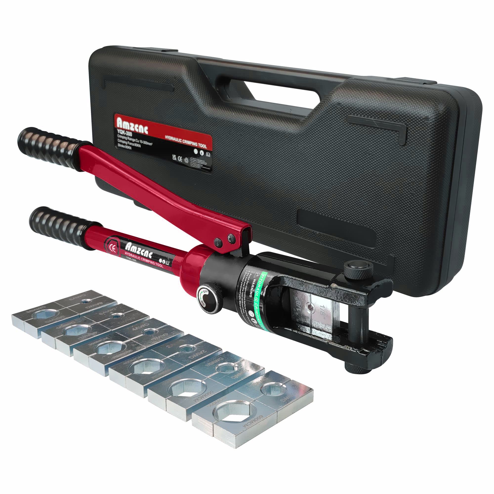 Buy AMZCNC 12 Ton Hydraulic Wire Crimper Battery Cable Lug Terminal