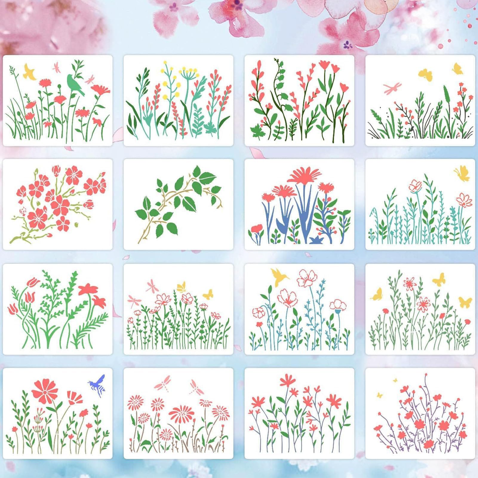 Sponsored Ad – NALACAL 16Pcs Wildflower Stencils for Painting on Wood,Reusable Spring Field Plants Floral Wild Flower Painting Templates for Crafts Wall Scrapbooking Drawing DIY Card Making,4.7x5.9inch