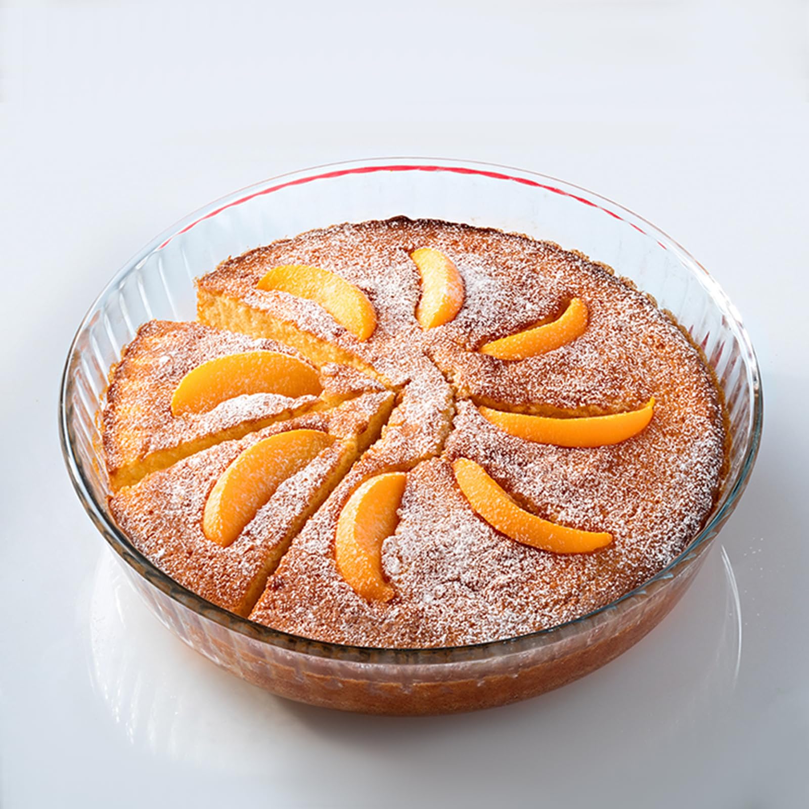 Plat à tarte profond en verre de 25,4 cm pour cuisson en verre transparent et durable
