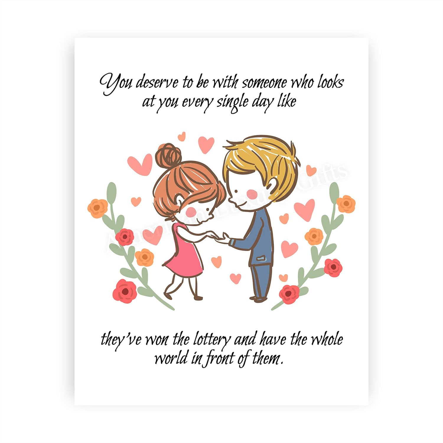 amazon com you deserve to be with someone who love quotes wall art sign 8 x 10 inspirational poster print ready to frame romantic decor for home bedroom office studio dorm cute gift for all couples handmade