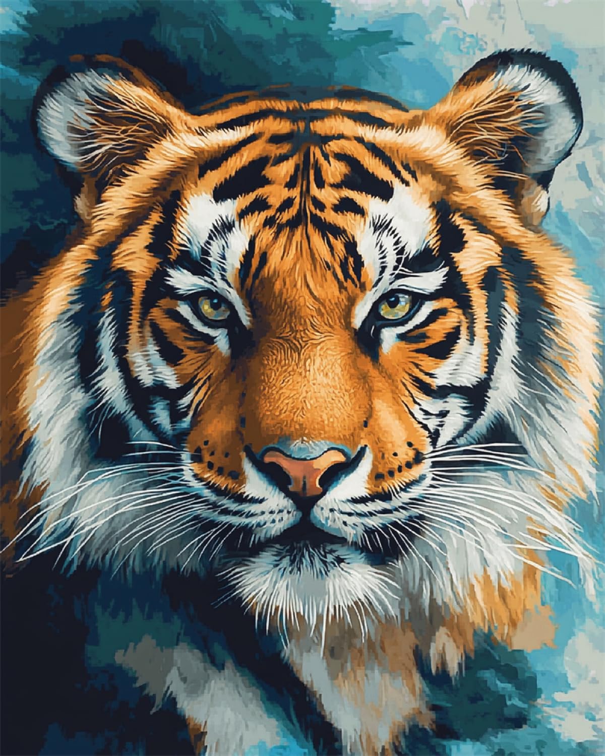 Taxpy Diy Kreuzstichset Mit Perlen Tigertier Mosaikperlen-Stickerei, Handgefertigte Perlen, Kreuzstich-Sets, Geschenk Für Freunde 50x70cm