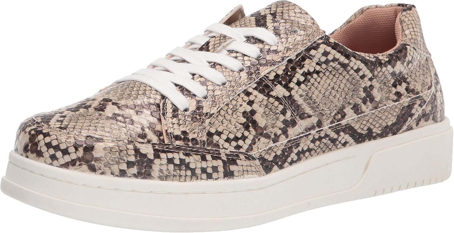 Bella Vita Women's Sneaker, Taupe Snake, 9 X-Wide