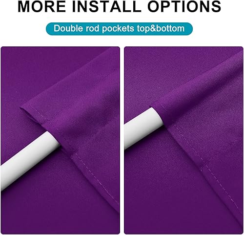 Miniatura 66 de Hiasan Cortinas para ventana de puerta delantera, bolsillo para barra, cortina de privacidad semitransparente para puerta francesa, 1 panel