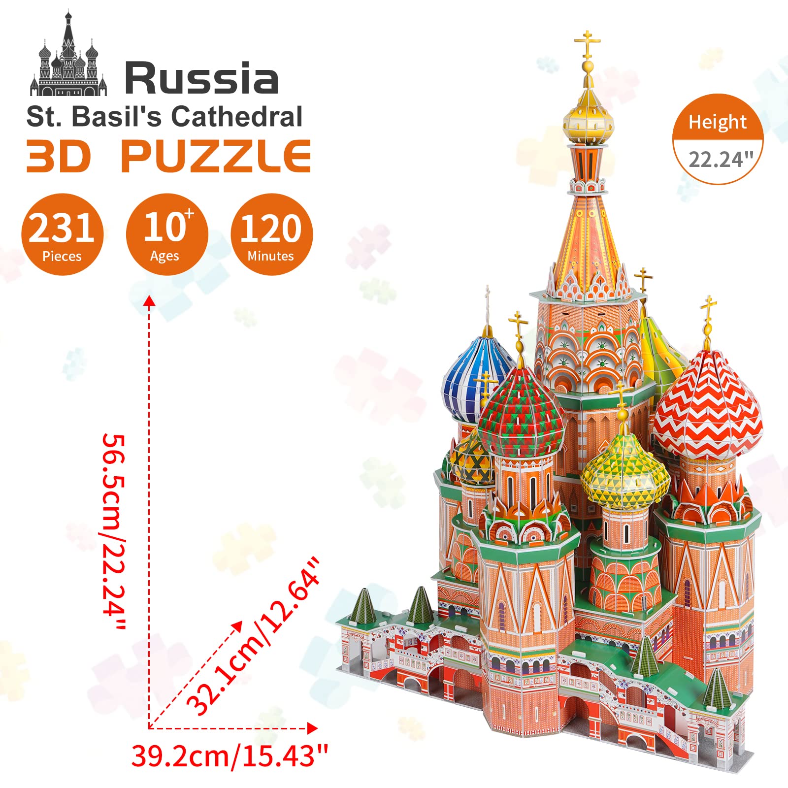 Amazon.co.jp: Hallisun 3Dパズル 大人と子供用 聖ワシリイ大聖堂