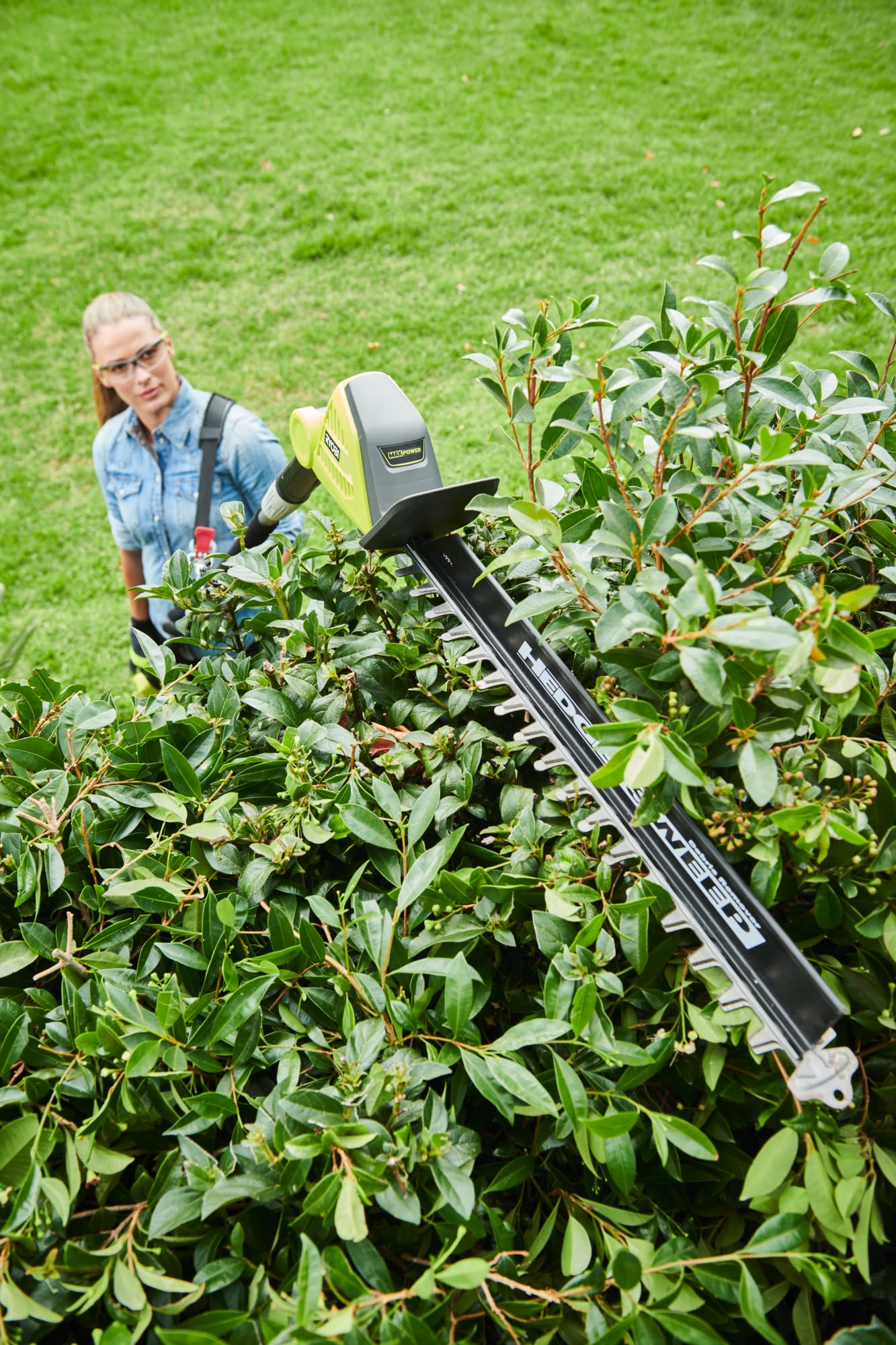 RYOBI Taille-Haies sur Perche 36V Max Power RY36PHT50A-0 – Taille Haies Hautes, Cyprès, Thuyas et Lauriers Jusqu'à 4 m, Lamier 50 cm, Coupe 22 mm, Tête Orientable, sans Batterie ni Chargeur