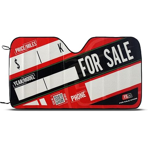 Premium Car for Sale Sign & Sunshade - Maximize Your Used Vehicle Sale | Windshield...