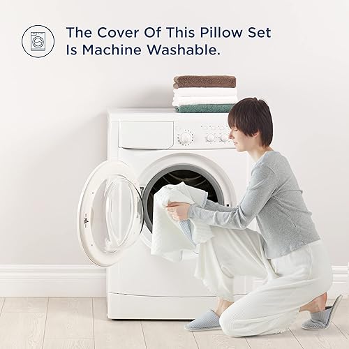 Miniatura 8 de Bedsure Almohada de espuma viscoelástica triturada, almohadas firmes para dormir de lado, rayón de alta calidad derivado de bambú almohada