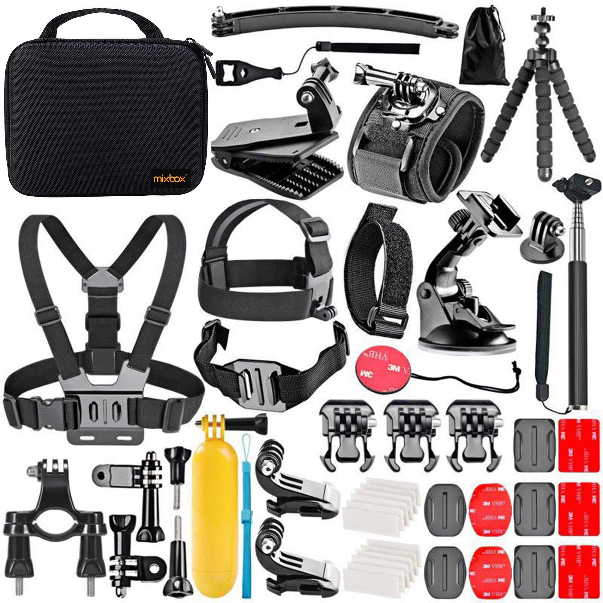 GoPro資材 MIXBOX 50 in 1 Action Camera Accessory Kit Compatible with GoPro