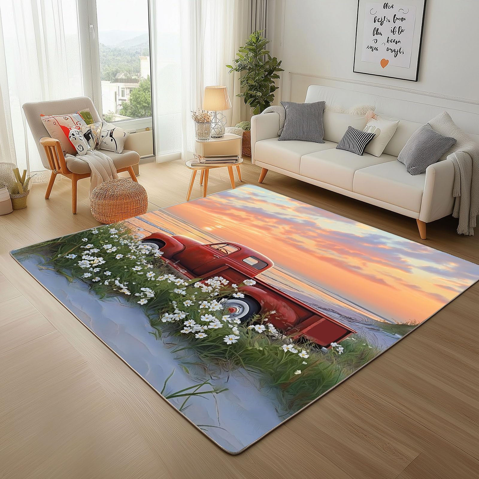Tapis de chambre lavable en machine idéal pour créer un coin lecture apaisant et doux