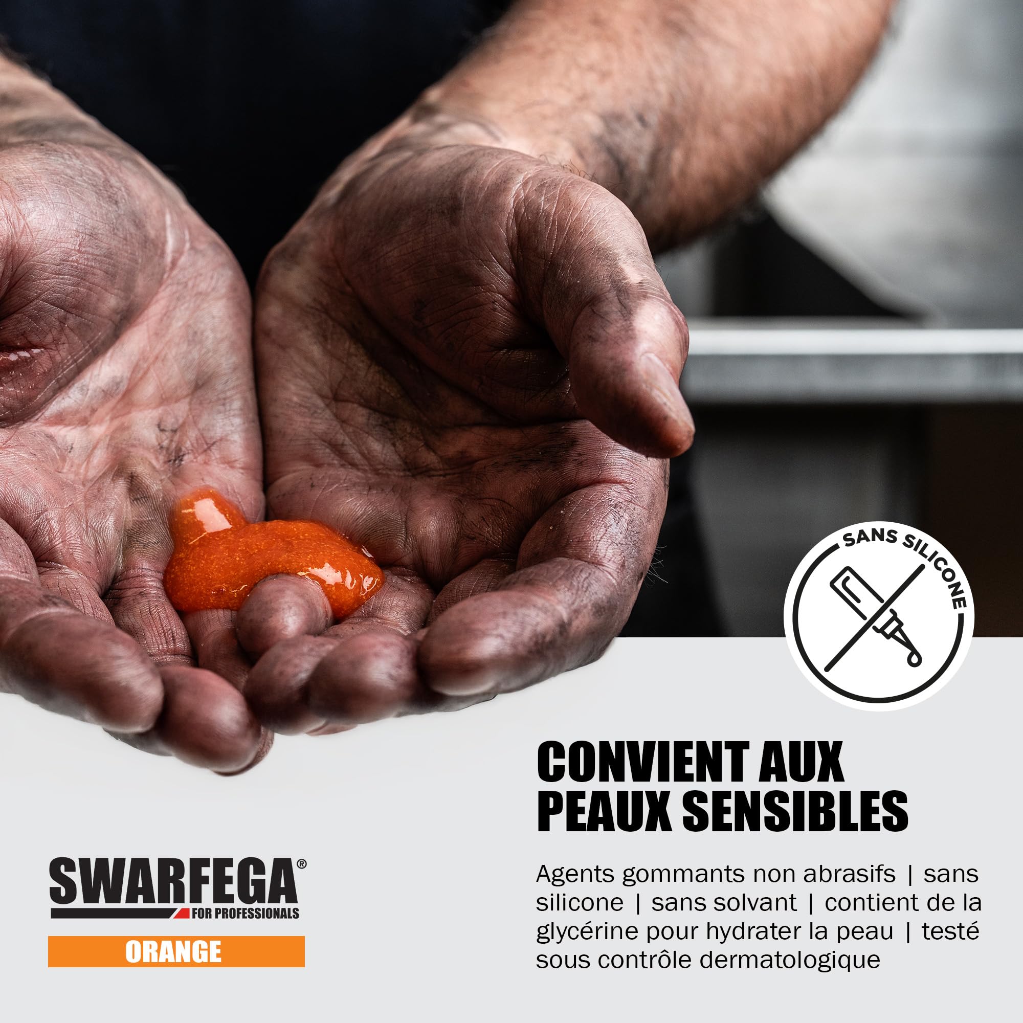 Swarfega Orange Pompe 5L – Nettoyant Mains Puissant, Sans Solvant, Particules Non Abrasives, Élimine Huile, Graisse et Saleté Industrielle, Système Pompe Hygiénique – Pour usage professionnel