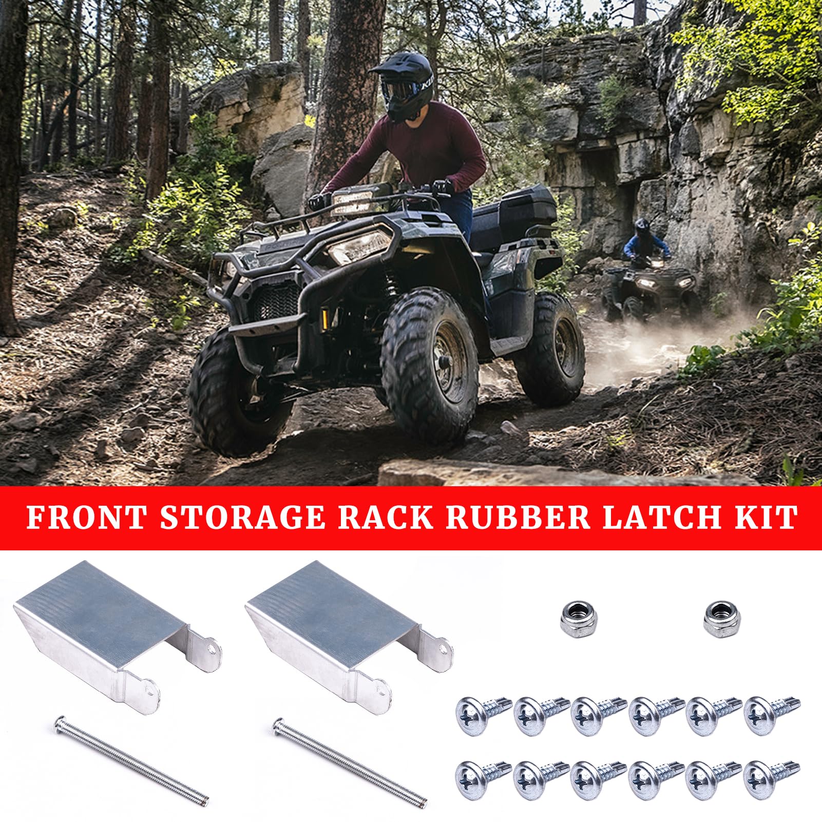 2 Pestillos De Goma Para Compartimento Delantero De Polaris Sportsman 450 570 850 Touring ETX | Reemplazo 7081927 Y 7082654 | Fácil Instalación Sin Herramientas